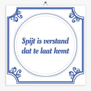 Tegeltje.nl Spreuk tegeltje spijt is verstand