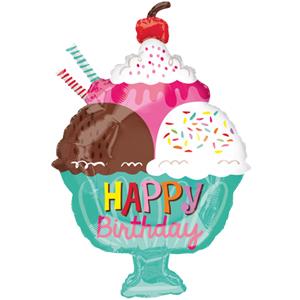DeBallonnensite Happy Birthday Ice Cream