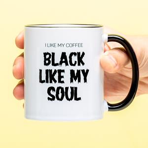 Ditverzinjeniet Mok Coffee Black Like My Soul