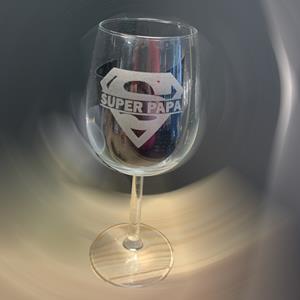 Artbandits Wijnglas met Super Papa