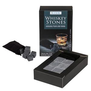 Out of the Blue Whisky Stenen - Whiskey Stones - Zwart - In Geschenkzakje (6st)