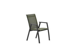 Garden Impressions Gala dining chair - carbon black/ moss green