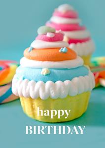 Photoflash  Verjaardagskaart - cupcake