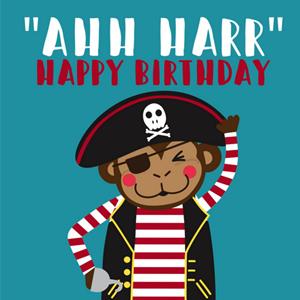 Memelou  Verjaardagskaart - piraat