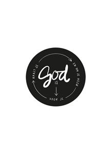 Dagelijksebroodkruimels  Bemoedigingskaart - god is voor je, naast je en om je heen