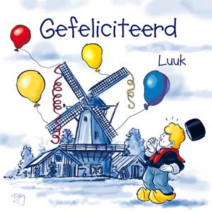 Old Dutch  Verjaardagskaart - Windmolen