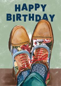 Drunk Girl Designs  Verjaardagskaart - Schoenen