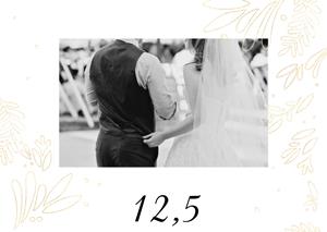 Greetz  Huwelijk felicitatiekaart - Fotokaart wit