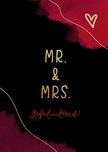 Luckz  Huwelijksfelicitatiekaart - Mr. & Mrs.