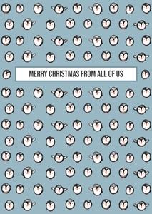 Greetz  Kerstkaart - pinguins