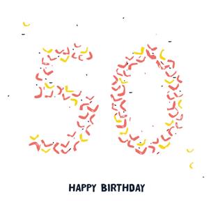 Kitchen of smiles  Verjaardagskaart - 50 jaar