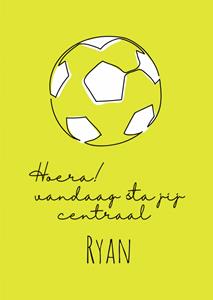 Paperclip  Verjaardagskaart - voetbal