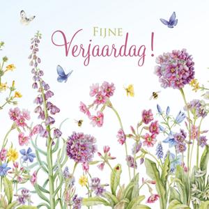 Janneke Brinkman  Verjaardagskaart - bloemen