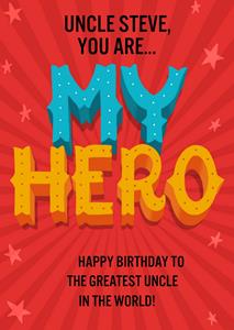 Greetz  Verjaardagskaart - My hero