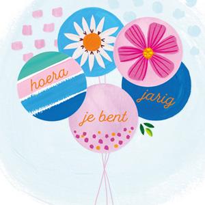 Paperclip  Verjaardagskaart - ballonnen