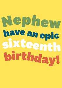 Greetz  Verjaardagskaart - Epic sixteenth
