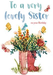 Greetz  Verjaardagskaart - Lovely sister