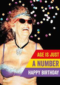 TMS  Verjaardagskaart - age is just a number