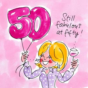 Blond Amsterdam  Verjaardagskaart - 50 jaar oud
