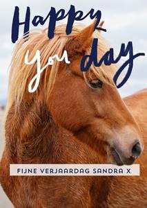 Greetz  Verjaardagskaart - paard - met naam