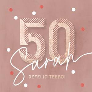 Luckz  Verjaardagskaart - 50 jaar - sarah