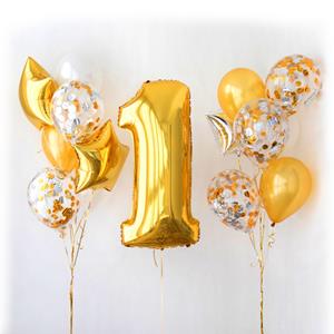 Greetz  Verjaardagskaart - 1 jaar ballonnen