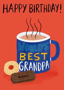 Greetz  Verjaardagskaart - World's best grandpa