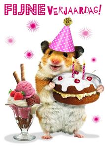 Emma Proctor  Verjaardagskaart - hamster