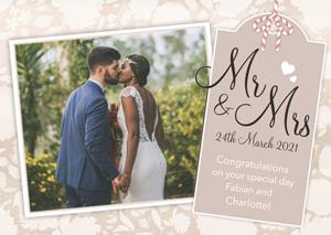 Greetz  Huwelijkskaart - fotokaart met datum