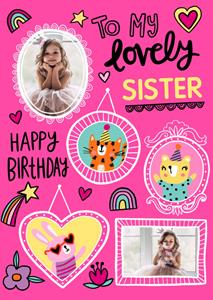 Greetz  Verjaardagskaart - Lovely sister