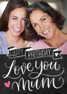 Greetz  Verjaardagskaart - fotokaart love you mum