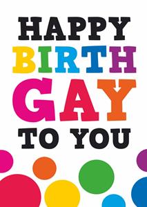 Dean Morris  Verjaardagskaart - kleurrijk - gay