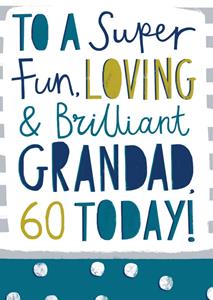 Greetz  Verjaardagskaart - grandad 60 today