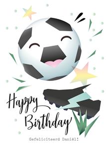 Luckz Verjaardagskaart -  - Voetbal