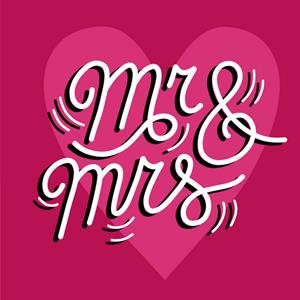 Greetz  Huwelijkskaart - Mr & Mrs