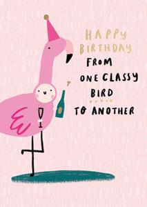 Hotchpotch  Verjaardagskaart - flamingo