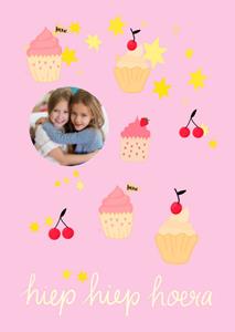 Greetz Verjaardagskaart -  - Cupcake - Illustratie