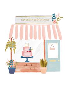Hotchpotch  Verjaardagskaart - winkeltje - taart