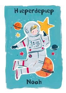 Hotchpotch  Verjaardagskaart - naam - astronaut