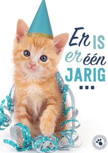 Studio Pets Verjaardagskaart -  - Er is een jarig