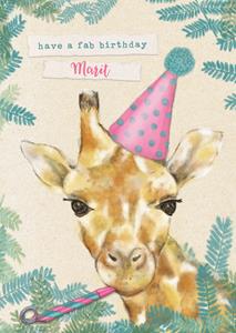 Greetz  Verjaardagskaart - giraf