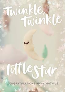 Greetz  Geboortekaart - twinkle little star