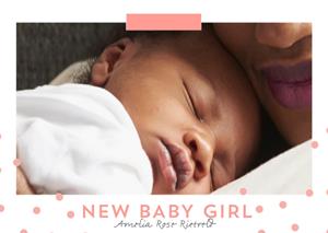 Greetz  Geboortekaart - new baby girl - met naam