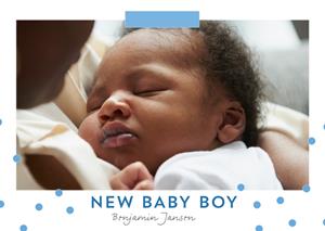 Greetz  Geboortekaart - new baby boy - met naam