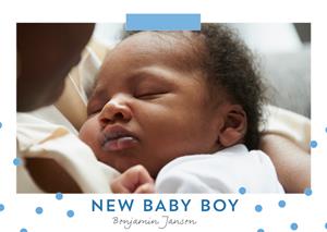 Greetz  Geboortekaart - new baby boy - met naam