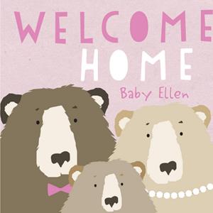 Greetz  Geboortekaart - welcome home - met naam