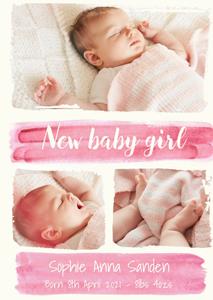 Greetz  Geboortekaart - new baby girl