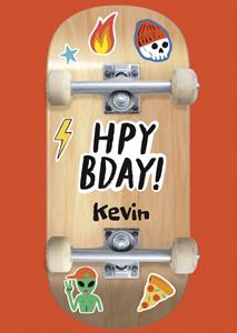 UK Greetings  Verjaardagskaart - skateboard