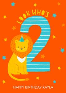 Greetz  Verjaardag - Leeuw - Oranje