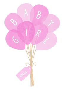 Greetz  Geboortekaart - babygirl - met naam